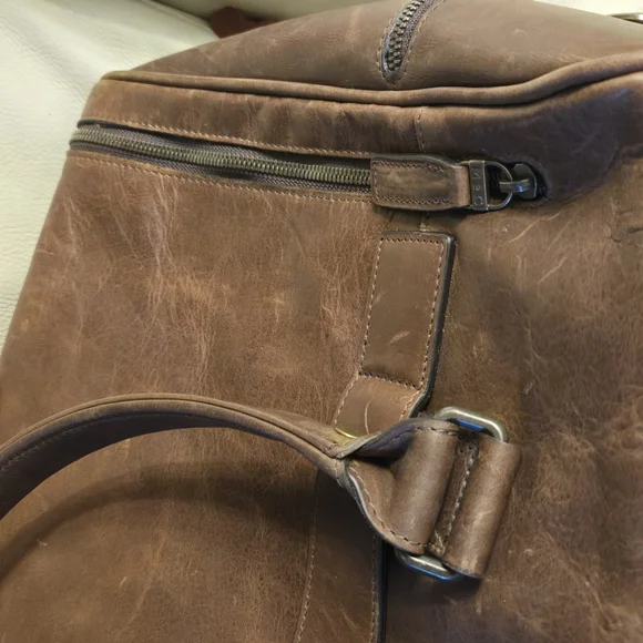 Moore Giles Brown Leather Men's Bag Net Jets - Picture 8 of 12